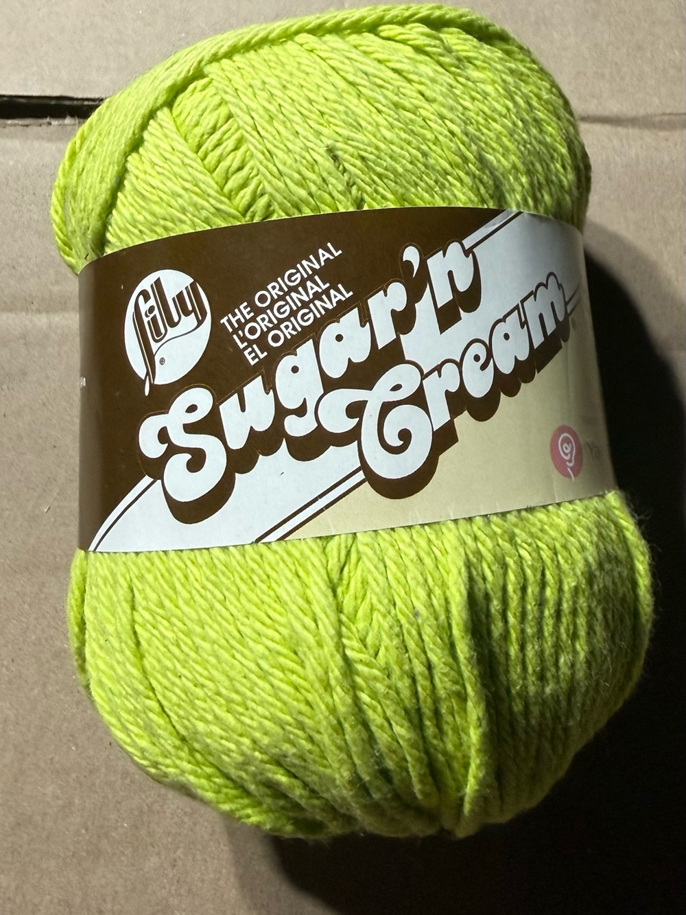 Lily Sugar'n Cream Hot Green Super Size Yarn